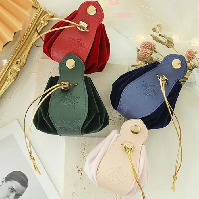 YY Hot-Selling Velvet Candy Packaging Bags Drawstring Wedding Sugar Gift Box Party Supply Leather Sachet Bags in 4 Colors