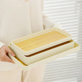Luxury Fancy Melamine Servingserving Trays Plattergold Camping Plates Plastic Plates Rectangle Plate Dish Polwhite Rustic Wooden