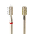 3/32" Rotary Burrs 3.2*6.3mm  Efile Pedicure Safety Barrel Manicure Clean Cutter Russian Diamond Cuticle Drill Bits for Nails