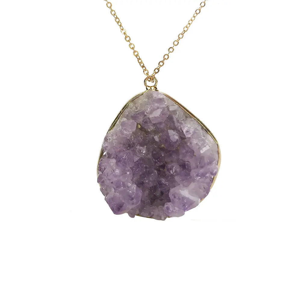 2026 Wholesale Colorful Geodes Amethyst Crystal Cluster Large Geodes Pendants