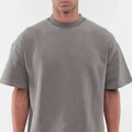 High Quality Men Luxury Custom Heavy 100% Cotton Camisetas Oversize T Shirt Blank Mock Neck Heavyweight Oversized Boxy t Shirt