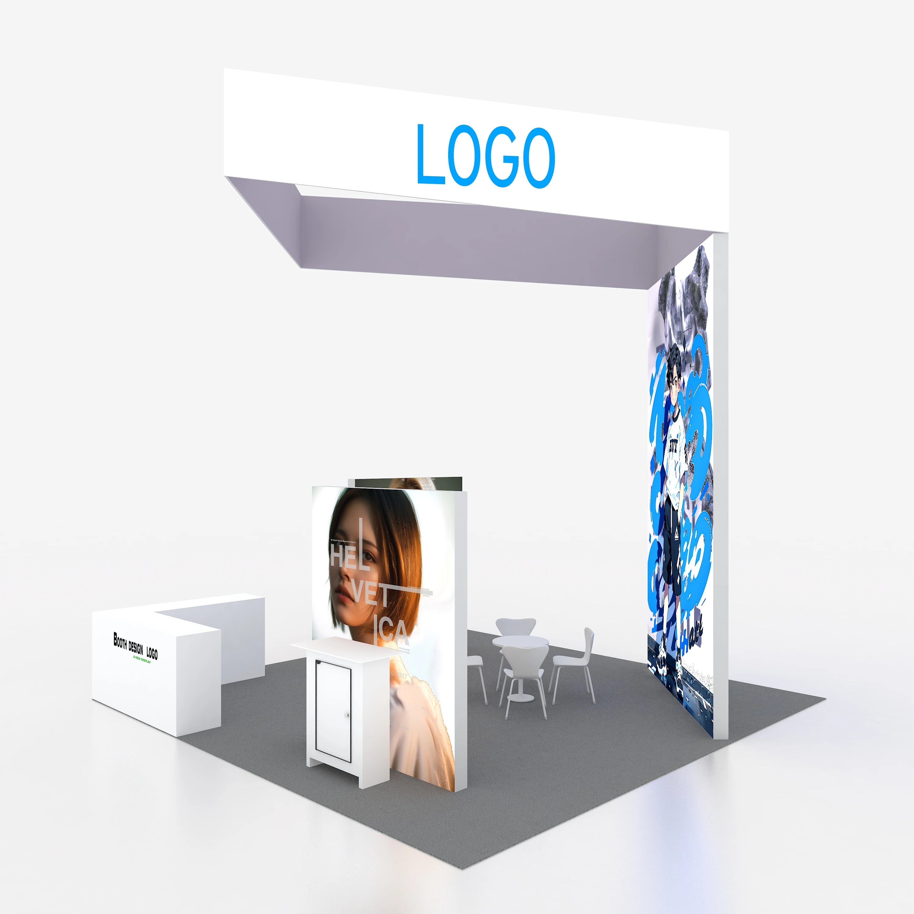 A-New. Customized Design Exhibition Trade Show Booth Stand Display Trade Show Booth Modular Exhibition Booth Modern