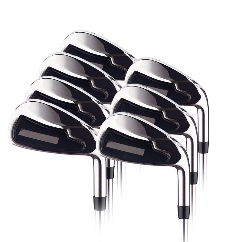 Factory Price Custom Men's Right Handed Golf Iron Set Stainless Steel #4-P with Rubber Grip Silver/Black/Gold