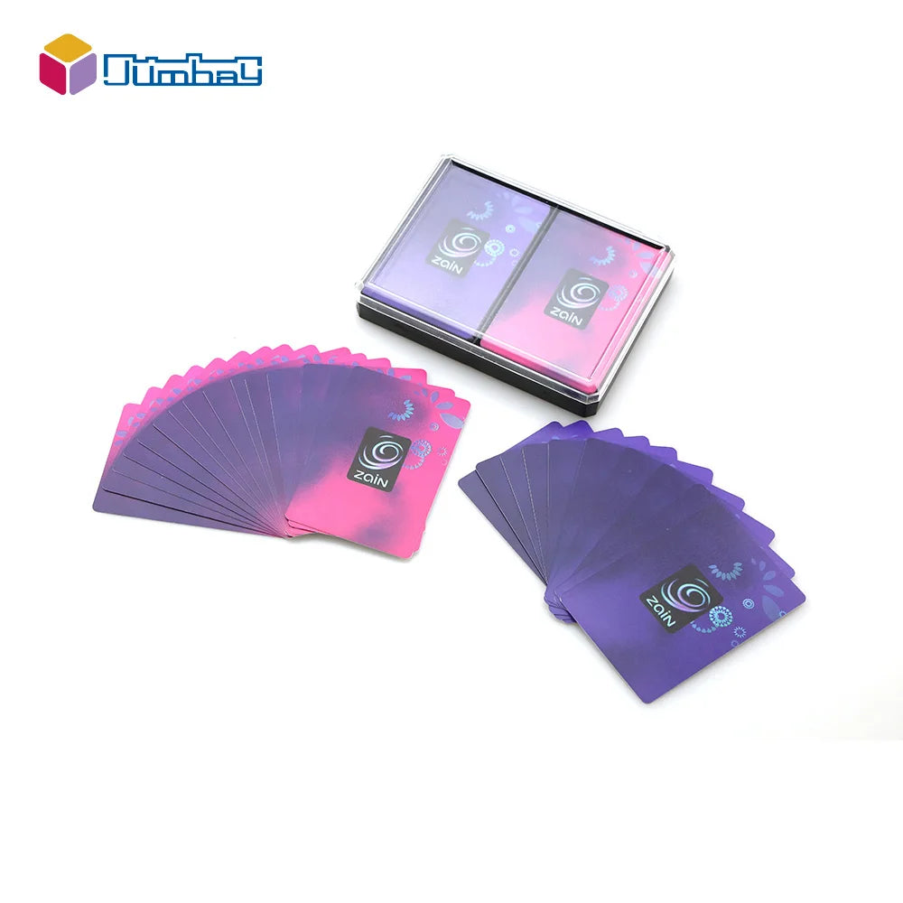 Beautiful Gift Playing Card Customization Personalized Zain Double Deck Plastic Custom Design Poker Card Plastic Jumbay OEM LOGO