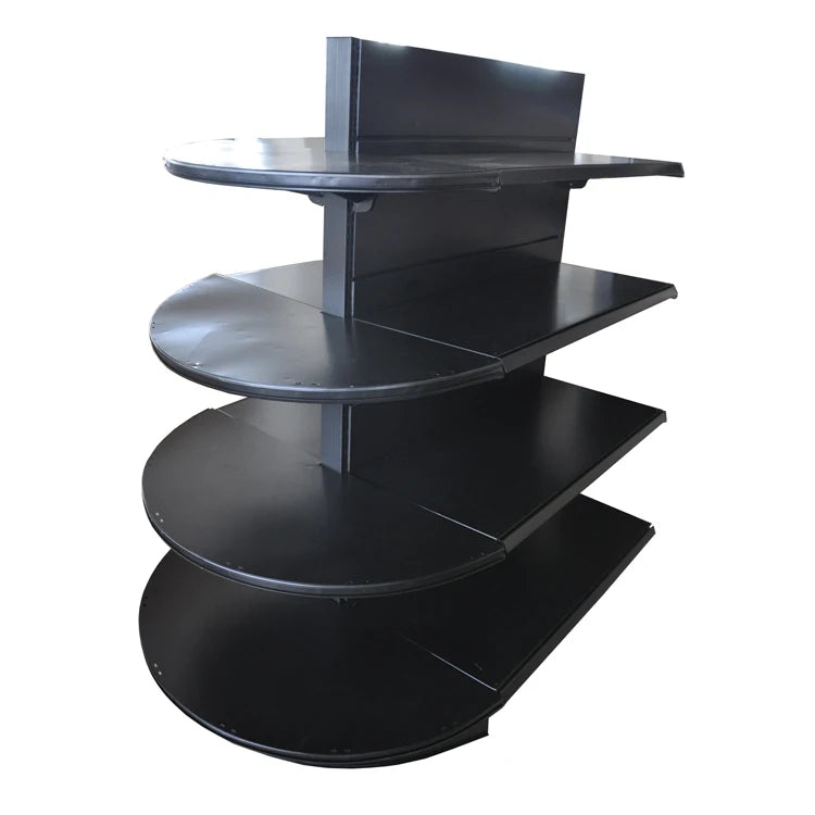 Adjustable Double-Sided Metallic Supermarket Rack Gondola Shelf Bracket with 50-150kg Capacity