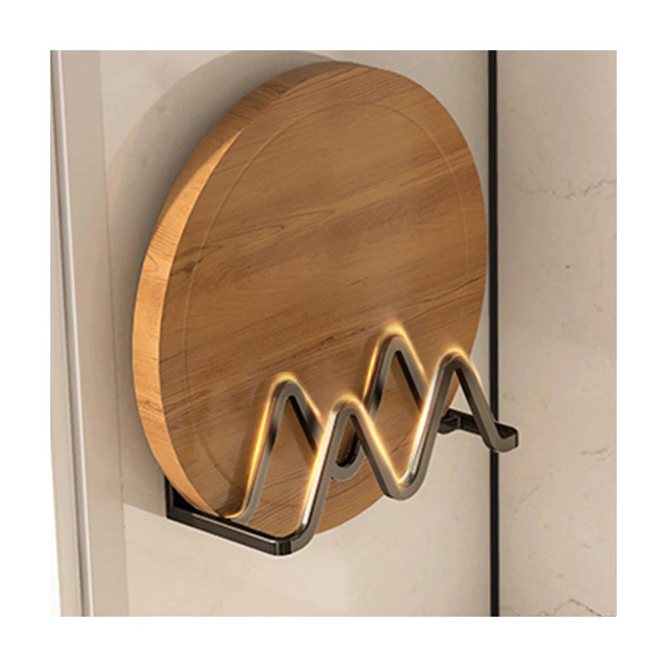 Wall Mounted Non-Folding Kitchen Pan Pot Lid Organizer Plate Rack Holder Cutting Board Bakeware Aluminum Alloy Storage Rack