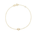 LOZRUNVE Adjustable 18k Gold Simple CZ Bracelets 925 Sterling Silver