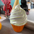 Fiberglass Ice Cream Cupcake Sculpture/ Resin Cupcake Ornaments/ Ice Cream Cupcake Figure Decoration