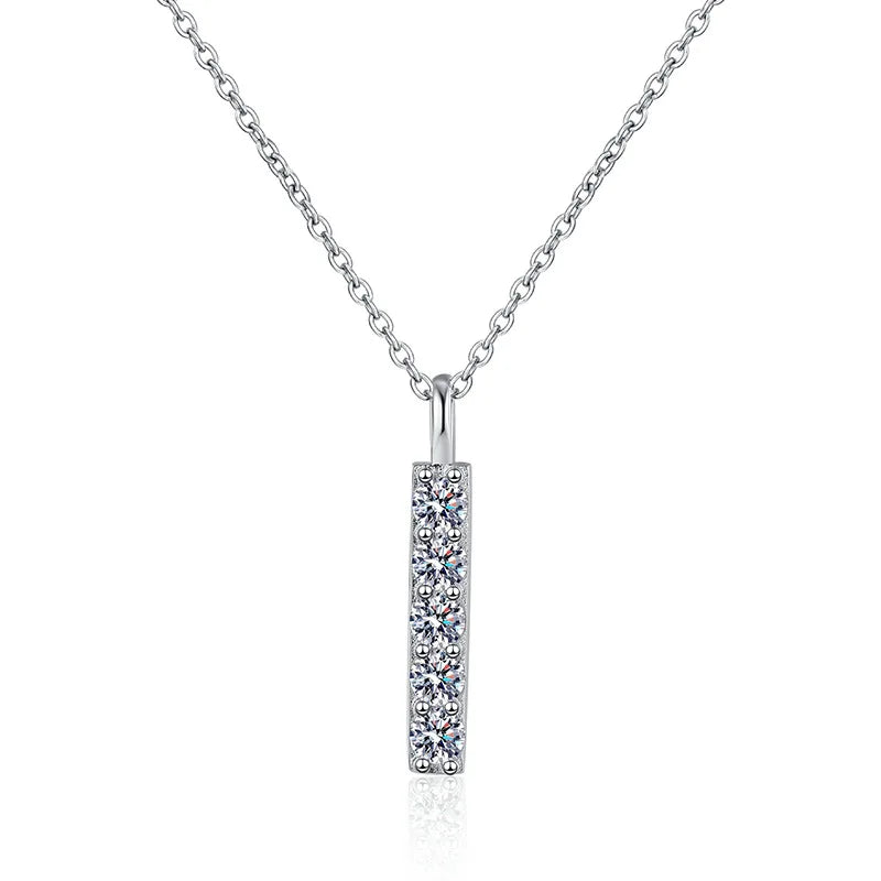 S925 Sterling Silver Full Diamond Mosanite Necklace Luxury Minor Classic Style for Weddings Engagements or Gifts