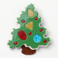 Wholesale Fashion Handmade Glitter Layered Christmas Tree Party Gifts Kids Clothing Decoration Acrylic Brooch for Women