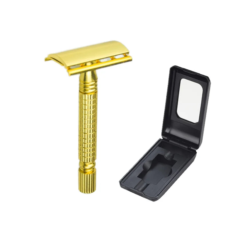 Gold Max Shave Razor with Mirror Box Elegant Gift for Father