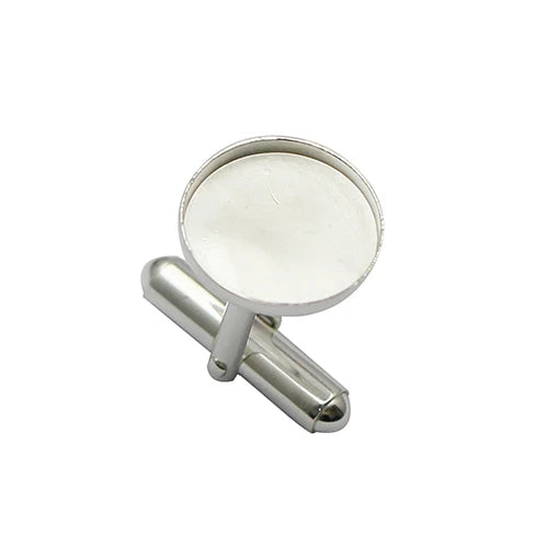 Really Sterling Silver Cufflink Blanks Cabochon Cuff Links Bezel Setting