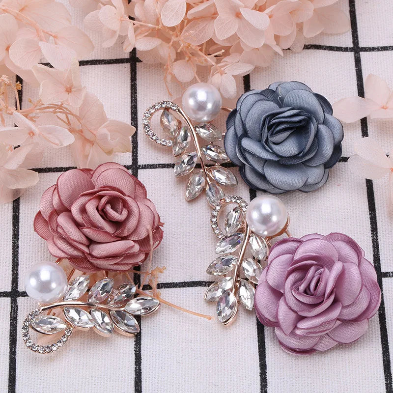 Fashion Clothes Accessories Luxury Flower Brooch Pin Cloth Rose Brooches Women Decoration