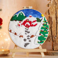 For CHENISTORY DIY Wool Felting Painting Embroidery Frame Handmade Needle Picture with Figure for Home Decors Crafts Gift