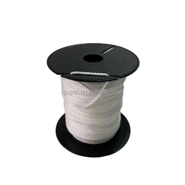White 1mm Outdoor Braided Rope High Strength  Polyester Cords Rope Solid Braid Utility Rope Braided Polyester String Line