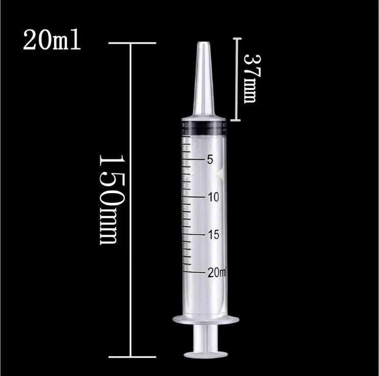 Industrial Plastic Syringe Injector 5ml 10ml 20ml 60ml Capacity PS for Pet Feeding Cosmetic Cream Essential Oil Plastic Bottle