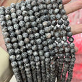 Natural Yooperlite Flame Stone Round Loose Beads Glowing Fire Rock Stone Beads Semi-Precious UV Reactive Bedside for Jewelry DIY