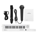 Guitar Electronic Piano with Mini Keyboard 37-Key Electronic Keyboard Piano Rechargeable Children' s Piano