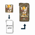 Unisex Custom Anti-Theft Wallet with Long Zipper Closure PU Leather Cartoon Pattern