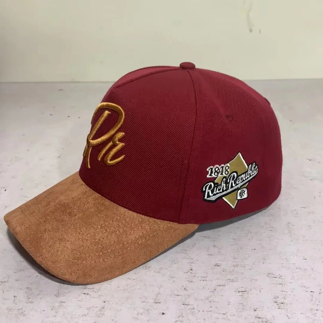 Main Products 5 Panel a Frame Hat 100% Cotton Promotional Baseball Cap5 Panel Corduroy Suede Snapback Hat