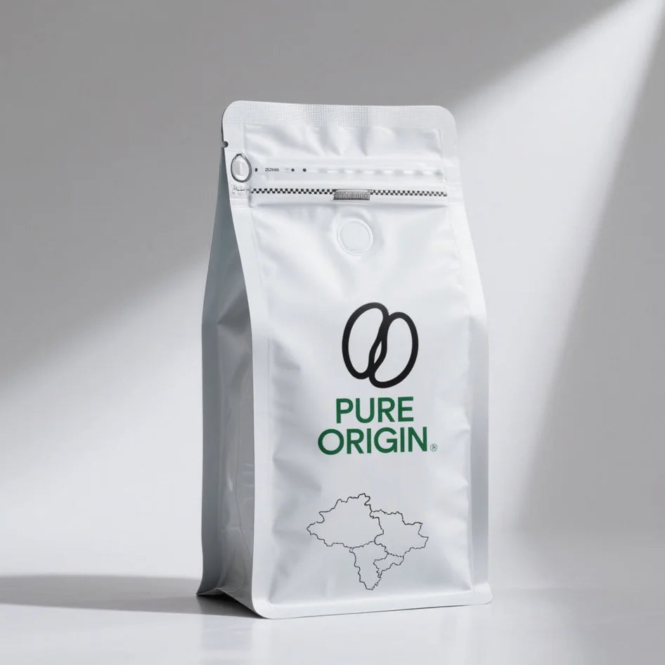 Eco Friendly Resealable Zipper Flat Bottom Coffee Pouch Custom Printed Coffee Packaging Bag with Valve