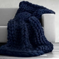 Wholesale Solid Soft Knitted Decorative Couch Cover Printed Interior Home Decor Textured Throw Blanket for Outdoor Space