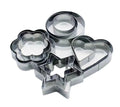 12pcs Stainless Steel Cookie Cutter Flower Star Round Mental Cake Tool and Cookie Mold