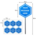 Reflective Warning Sign Board ADT Security Signs 28 Inches With 6 Double-Sided Stickers Metal Aluminum Yard Sign