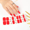 Huizi New Nail Wraps Stickers Full Cover Glitter Marbling Real Nail Polish Strips