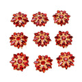 25Mm Rhinestone Shank Buttons Red Glass Crystal Flower Decorative Buckle for Handwork Diy Crafts Clothing Decoration Accessories