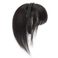 Braid Headband Bangs Silk Base with One Clips Real Human Hair Toupee Wholesale Chinese Hair Straight 3 Colors 7-14 Days