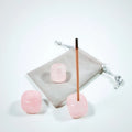 HY HY Good Present Rose Quartz Square Incense Holder Balance Healing Meditation wholesale for decoration