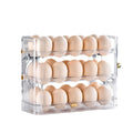 3-Layer Flip Egg Storage Container Refrigerator Door Food-grade PET Reusable Versatile Large Capacity Folding Detachable 30
