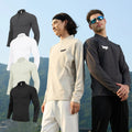 Custom Men's 2024 Long-Sleeved Half-Zip Outdoor Stretchy Quick-Dry Top for Gym Sports Mountaineering Hiking and Run