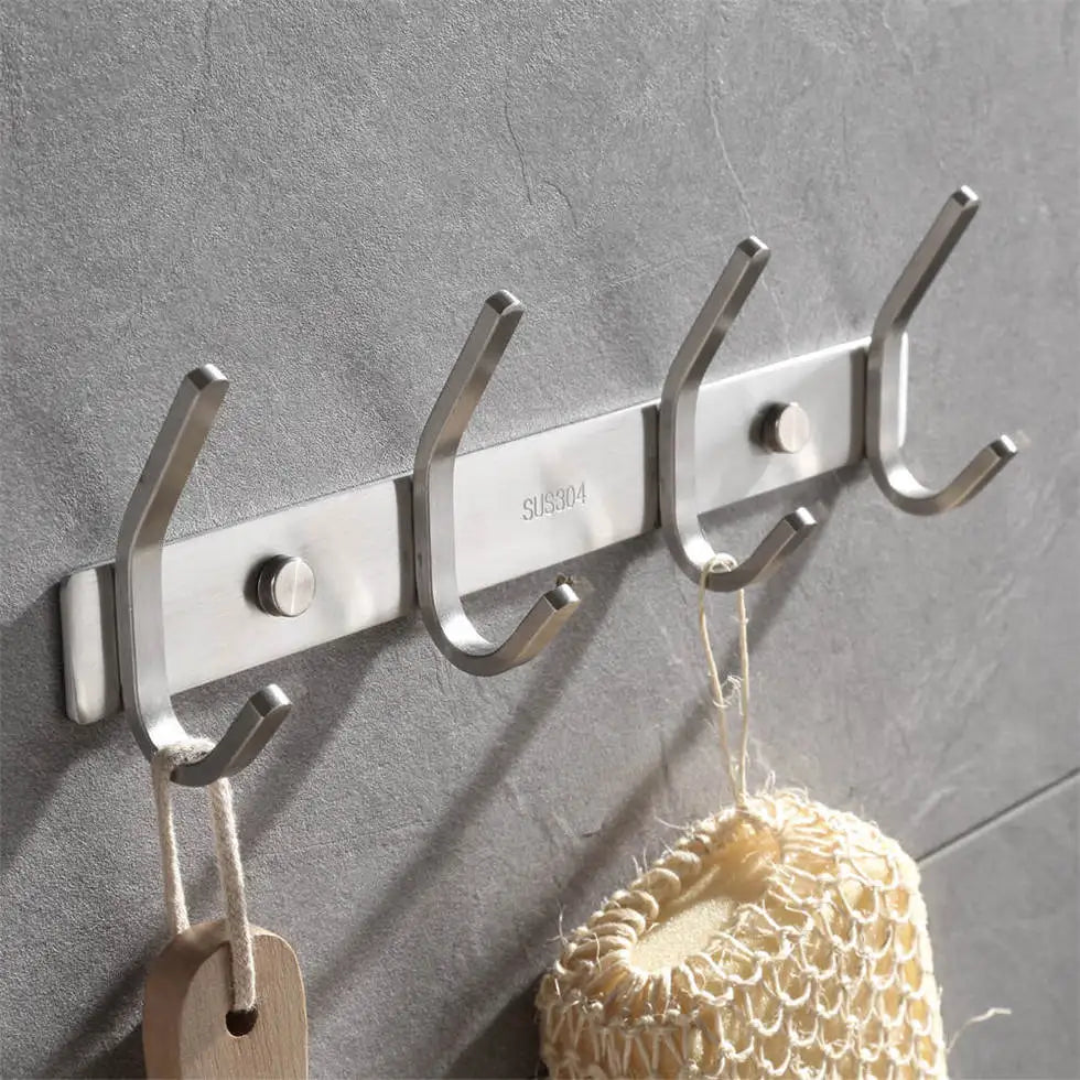 Hot Selling SUS304 Metal Stainless Steel Wall Storage Hanger Coat Hook Bathroom Towel Robe Hook