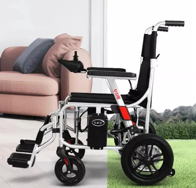 Motorized Electric Wheelchair Foldable Lightweight Folding Power Electric Wheelchair for Handicapped