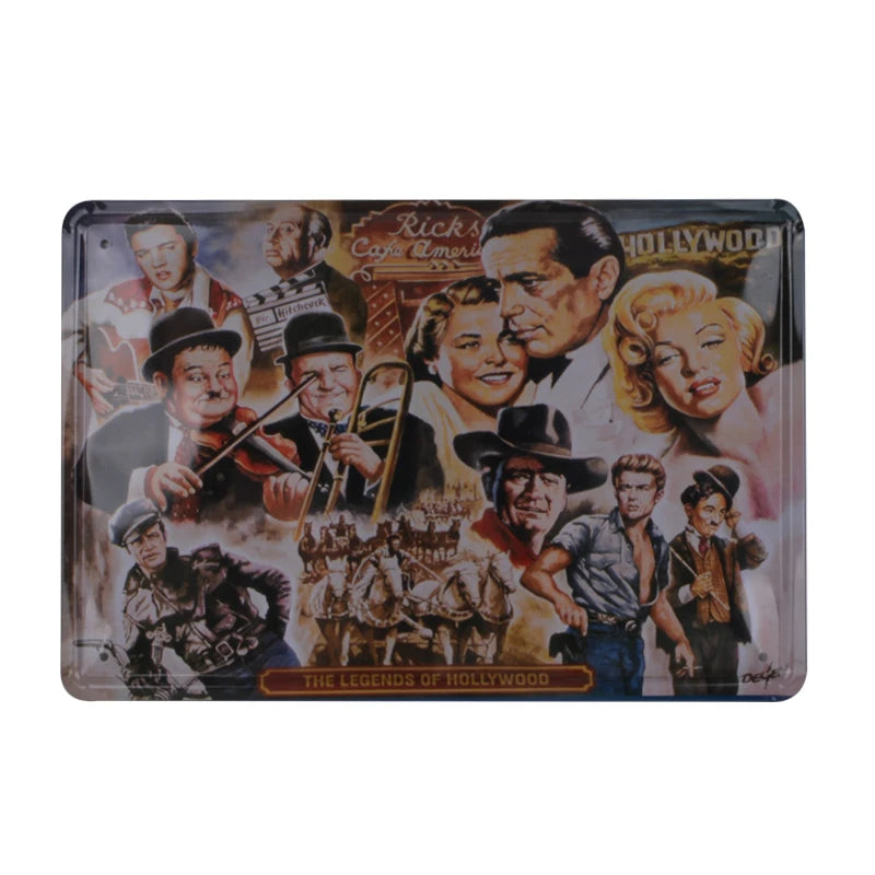 Custom European and American Movie Metal Logo Poster Wall Decoration Bar Club Tin Label