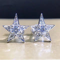 CAOSHI Fashion Earrings Trend 925 Silver Diamond Stud Earring Gold Plating Simple Sweet Five-pointed Star Women's Earrings