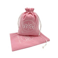 Customized Logo Design Satin Bag Hair Packaging Velvet Lining Pouch Jewelry Cosmetics Pouch Drawstring Pocket