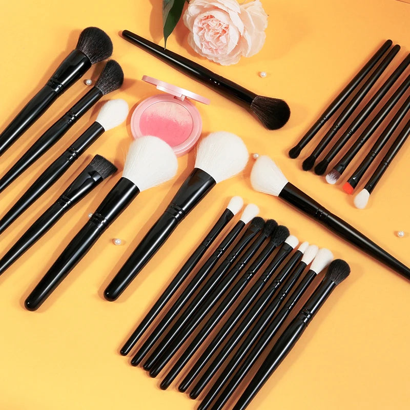 Private Label BLack Makeup Brush 24 Pcs High-end Make up Brushes Custom Logo Makeup Brush Set Kit