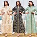 Hot Dubai Women's Elegant New Sequin Evening Abaya Dress Summer Season Fashion From Middle East Factory for Eid Occasions