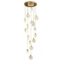 Living Room Crystal Rope Chandelier Bubble Lampshade Crystal Pendant Light Glittering Round Shape Chandelier Lamp Shopping Mall
