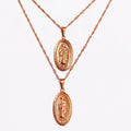 Chic Women Christian Jewelry Cross Jewelry Virgin Mary Miraculous Medal Necklace Our Lady of Graces Guadalupe Pendant Necklace