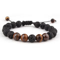 Lava Stone Braided Beaded Bracelets for Women and Men Customizable Designer DIY Friendship Jewelry with Buddhist Influence