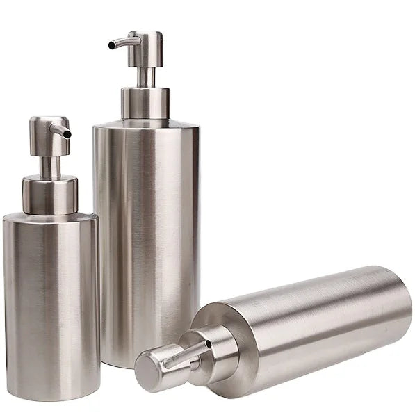 304 Stainless Steel Dish Soap Dispenser-Double Foam Rust & Leak Proof Liquid Hand Soap Pump for Kitchen & Bathroom Countertops