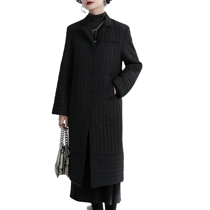 Hot Selling Winter Long Jacket Women's Fashionable Designer Cotton-Padded Coat for Women