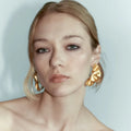 2023 ZA Earrings Geometric Metal Gold Plated Vintage Designer  Circle Earring for Women Korean Jewelry Wholesale