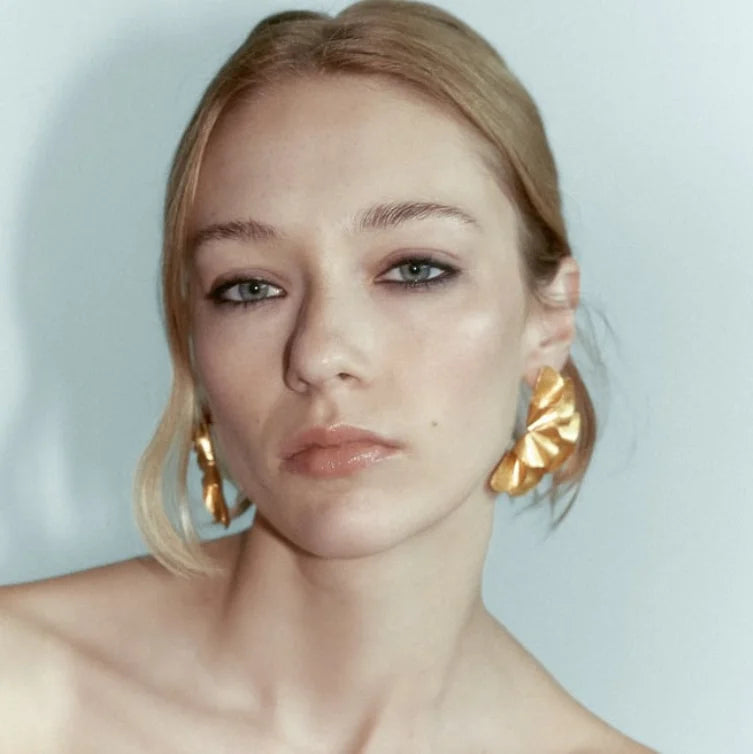 2023 ZA Earrings Geometric Metal Gold Plated Vintage Designer  Circle Earring for Women Korean Jewelry Wholesale