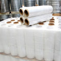 LLDPE Stretch Wrap Roll Film Water Soluble PE Packing Custom Logo Printing Factory Price 50cm*120m*18mic LLDPE 500mm Width Soft