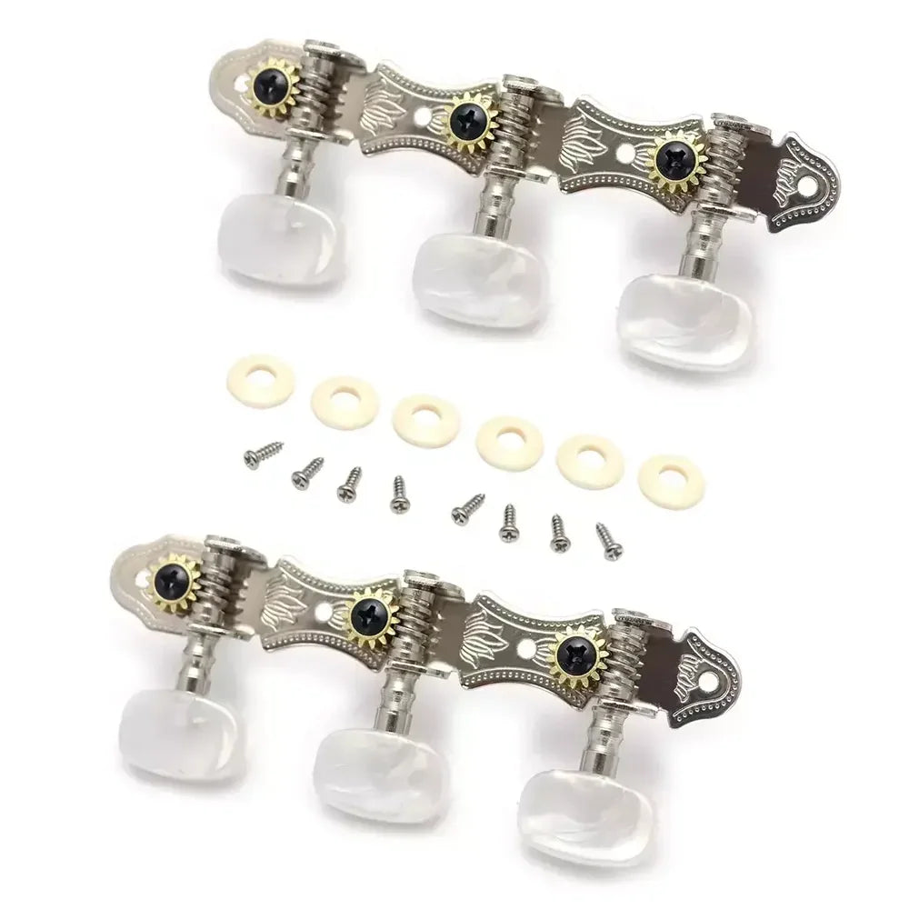 New 3L3R Nickel Machine Heads Tuning Keys Tuners Acoustic Guitar Tuning Pegs With Double Hole
